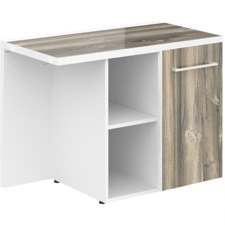 Тумба приставная Morris MCRT1055R (дуб базель/белый, 1000х550х750 мм)